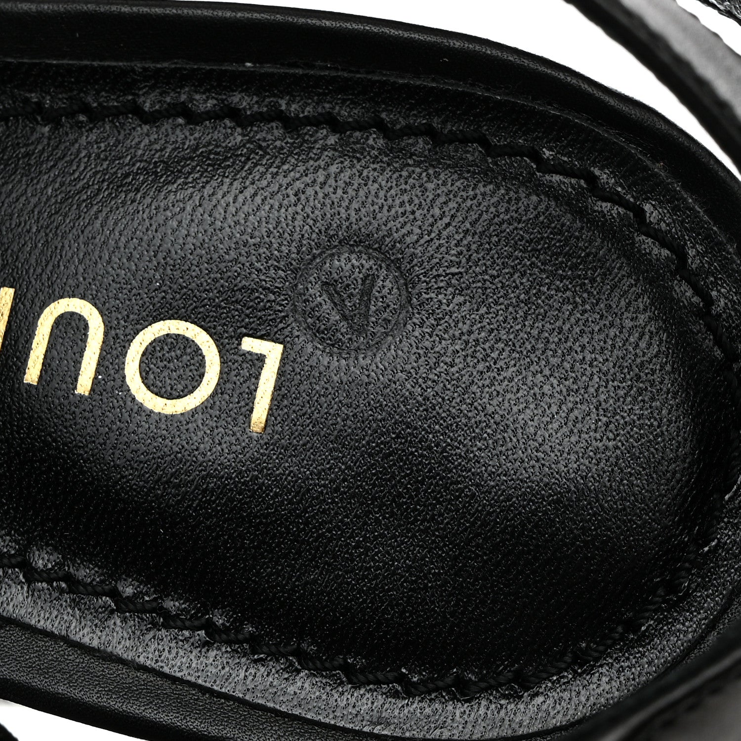 Louis Vuitton Calfskin Shake Platform Sandal 37 Black 9 of 9