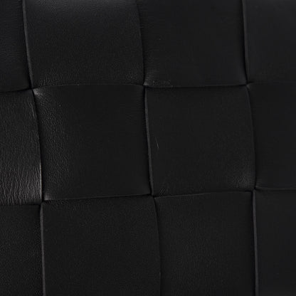 Bottega Veneta Lambskin Maxi Intrecciato Cassette Crossbody Bag Black 12 of 14