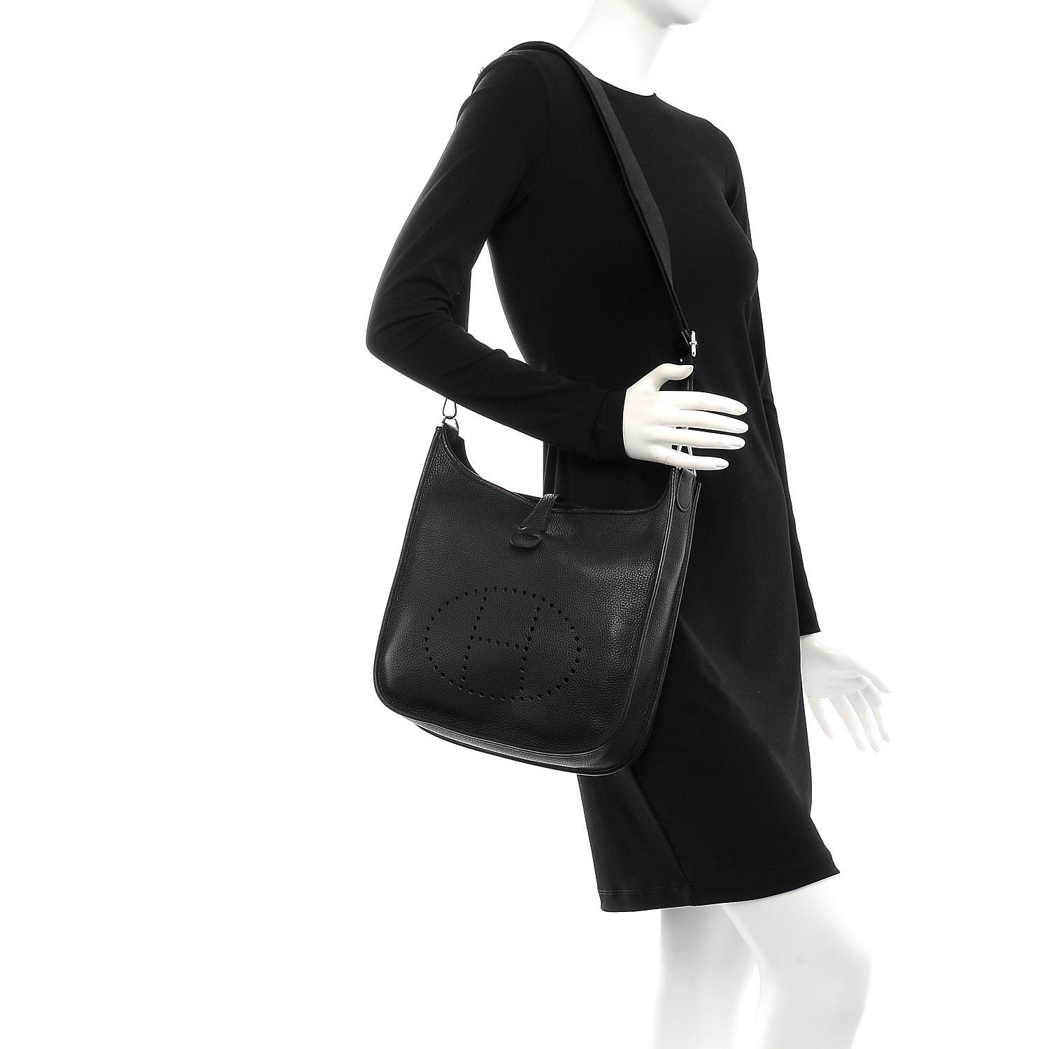 Hermes Taurillon Clemence Evelyne III PM Black 2 of 8