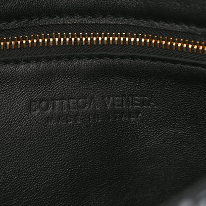 Bottega Veneta Calfskin Maxi Intreccio Daisy Print Small Cassette Crossbody Bag Black White Yellow 6 of 12