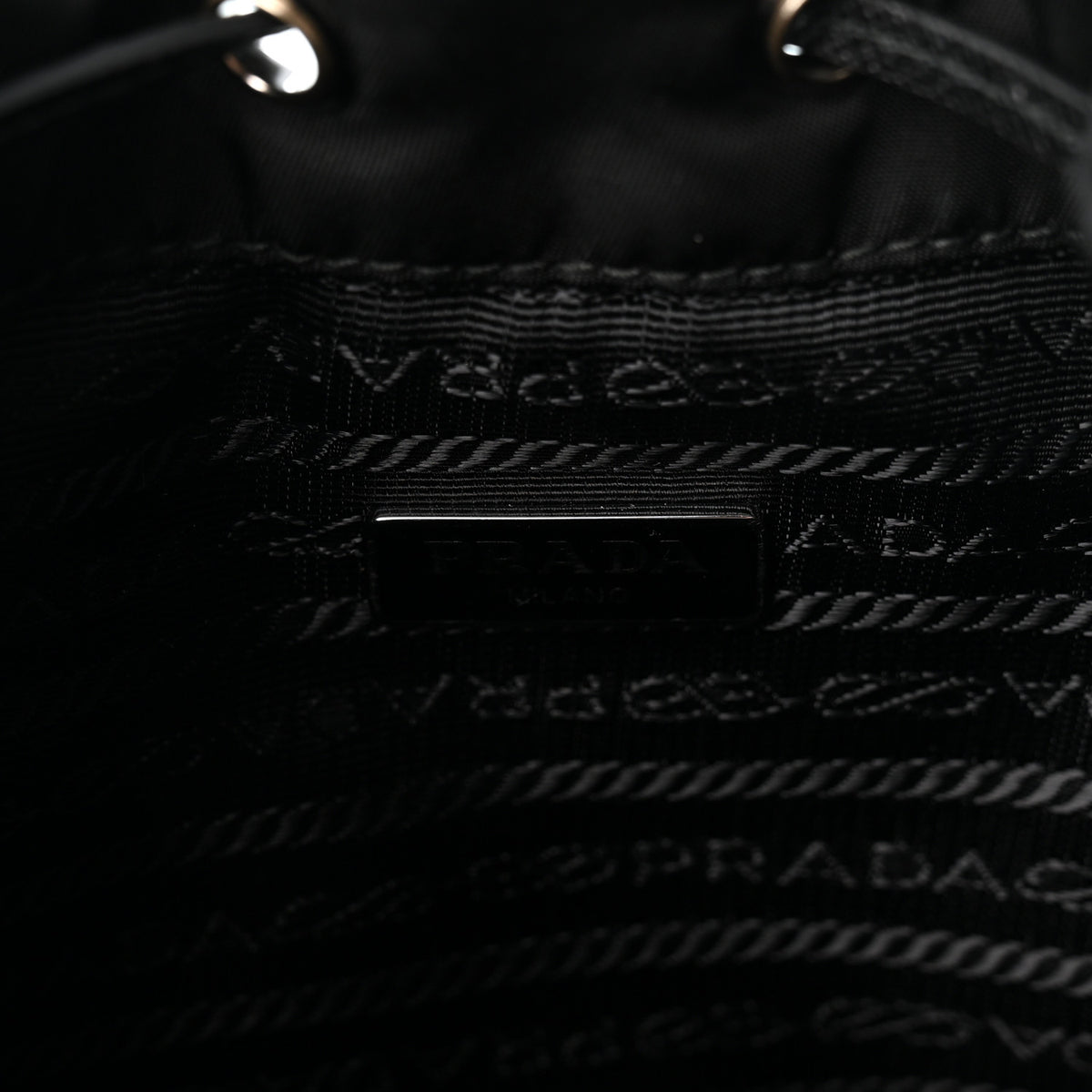 Prada Re-Nylon Vela Drawstring Wristlet Pouch Black 5 of 10