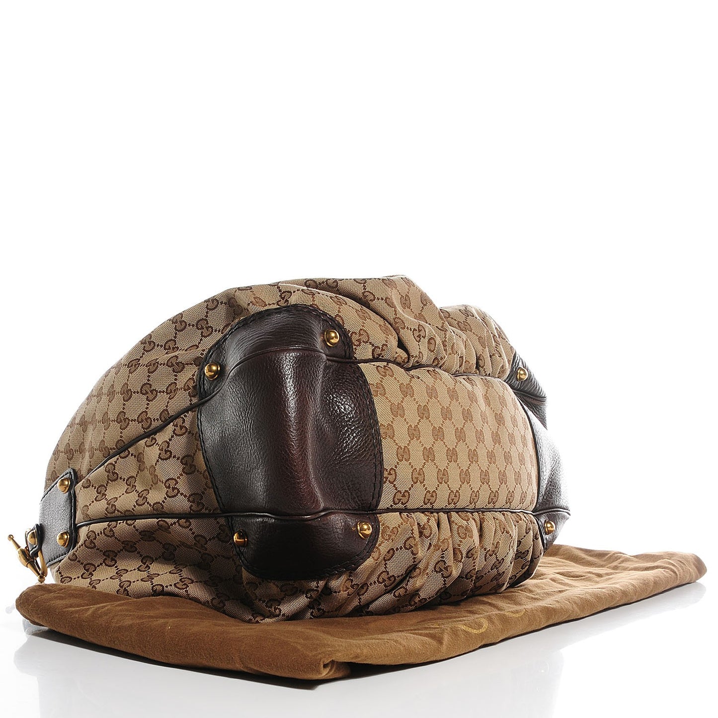 Monogram Large Jockey Hobo Brown