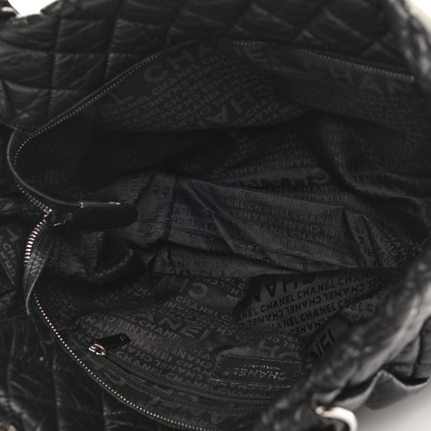 Chanel Distressed Lambskin Vintage Ligne Lady Braid Tote Black 4 of 9