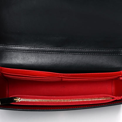 Christian Louboutin Grained Calfskin Spikes Loubinthesky Paloma Wallet On Chain Black Multimetal 5 of 17
