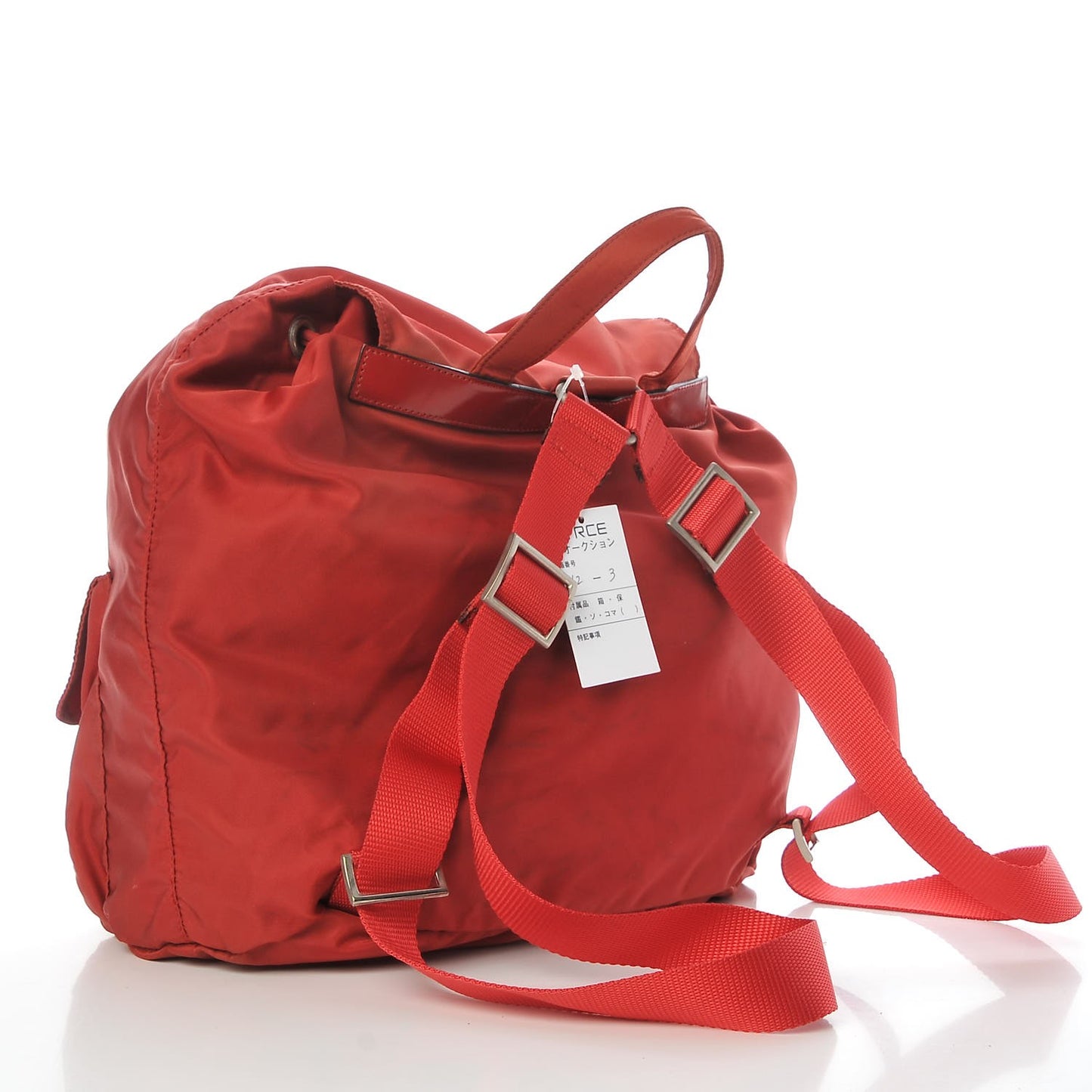 Nylon Vela Medium Backpack Rosso