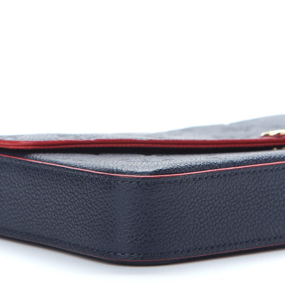 Louis Vuitton Empreinte Pochette Felicie Chain Wallet Marine Rouge 9 of 10