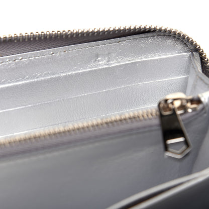Givenchy Metallic Sugar Goatskin Pandora Zip Around Wallet Silver 9 of 10