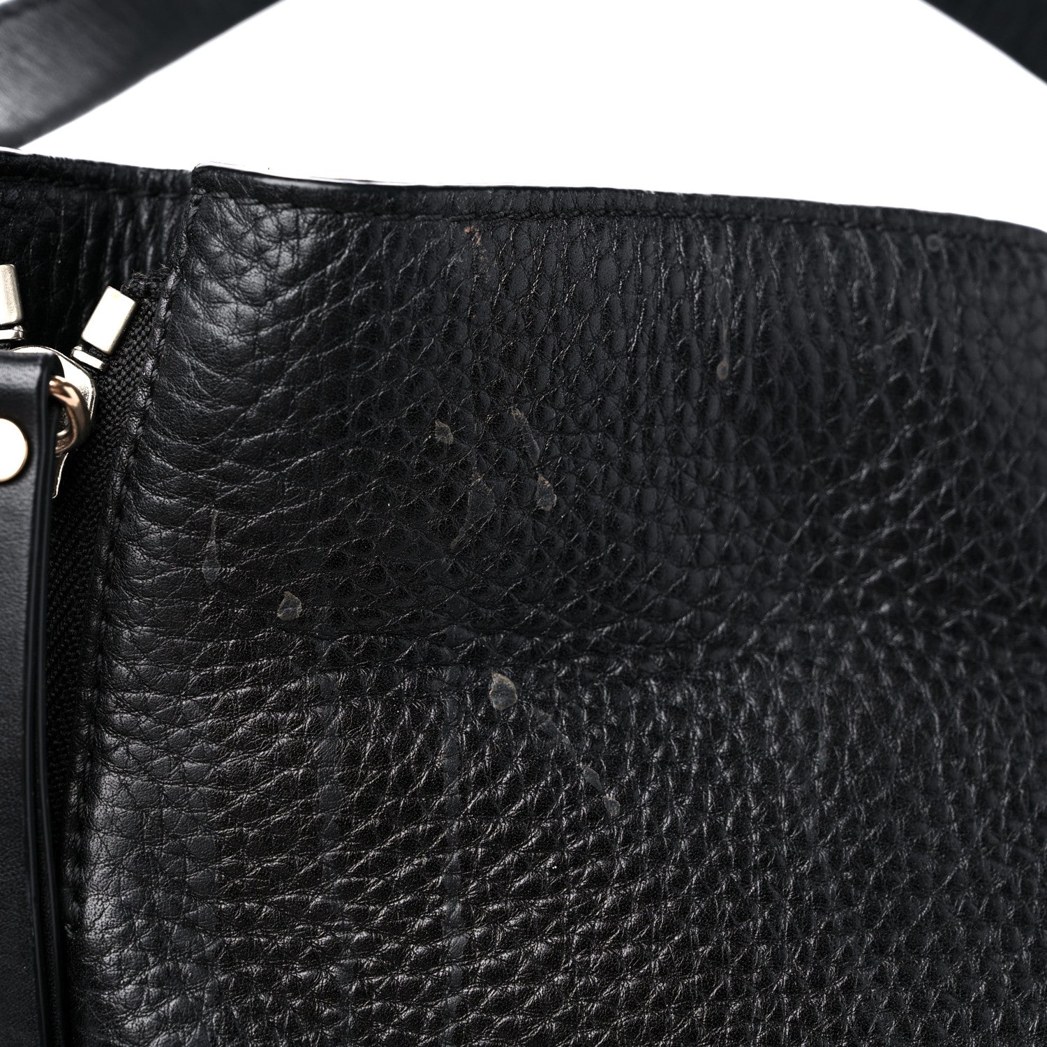 Burberry Grainy Calfskin House Check Small Maidstone Black 13 of 17