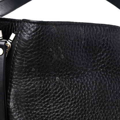 Burberry Grainy Calfskin House Check Small Maidstone Black 13 of 17