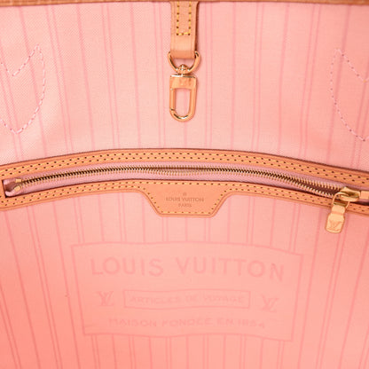 Louis Vuitton Damier Azur Neo Neverfull MM Rose Ballerine 7 of 10