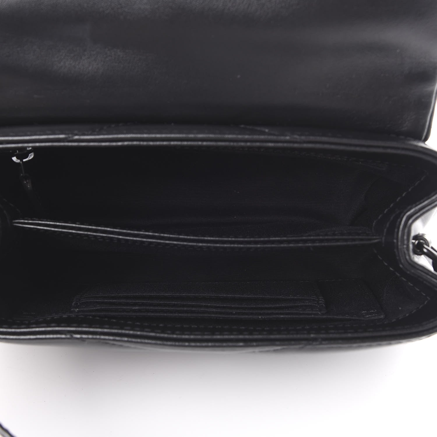 Saint Laurent Calfskin Y Quilted Monogram Toy Loulou Crossbody Bag Black 4 of 9