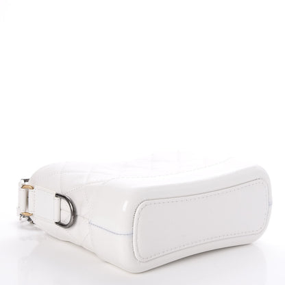 Chanel Patent Goatskin Quilted Small Gabrielle Hobo White 4 of 8