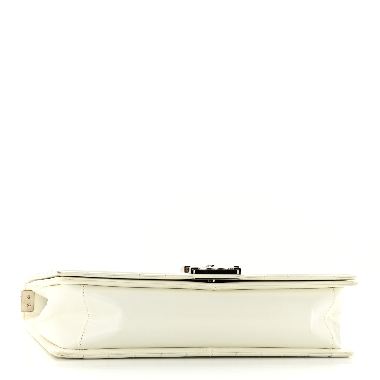 Chanel Glazed Calfskin Large Boy Reverso Flap White 4 of 13