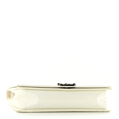 Chanel Glazed Calfskin Large Boy Reverso Flap White 4 of 13