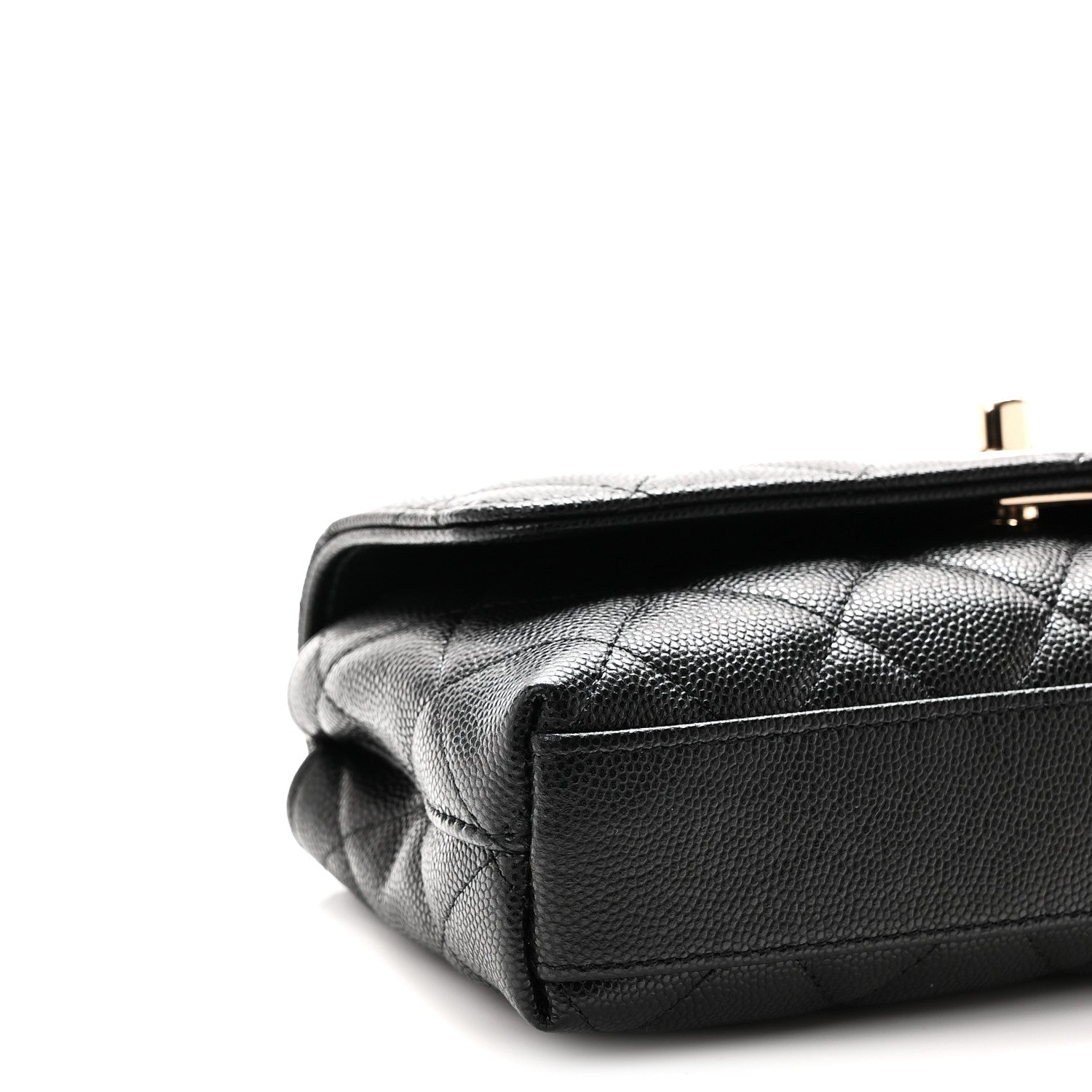 Chanel Caviar Quilted Coco Handle East West Clutch With Chain Black 9 of 11