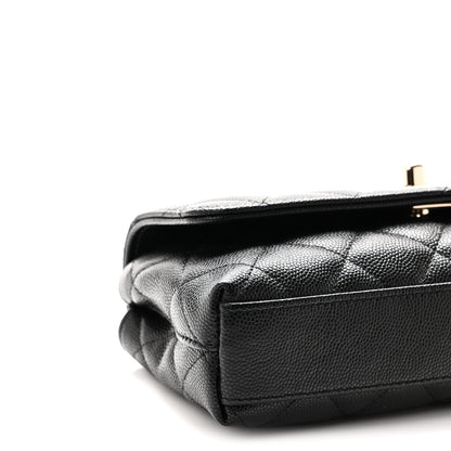 Chanel Caviar Quilted Coco Handle East West Clutch With Chain Black 9 of 11