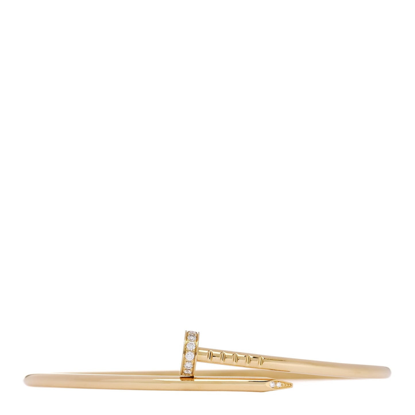 18K Yellow Gold Diamond Small Juste Un Clou Bracelet 17