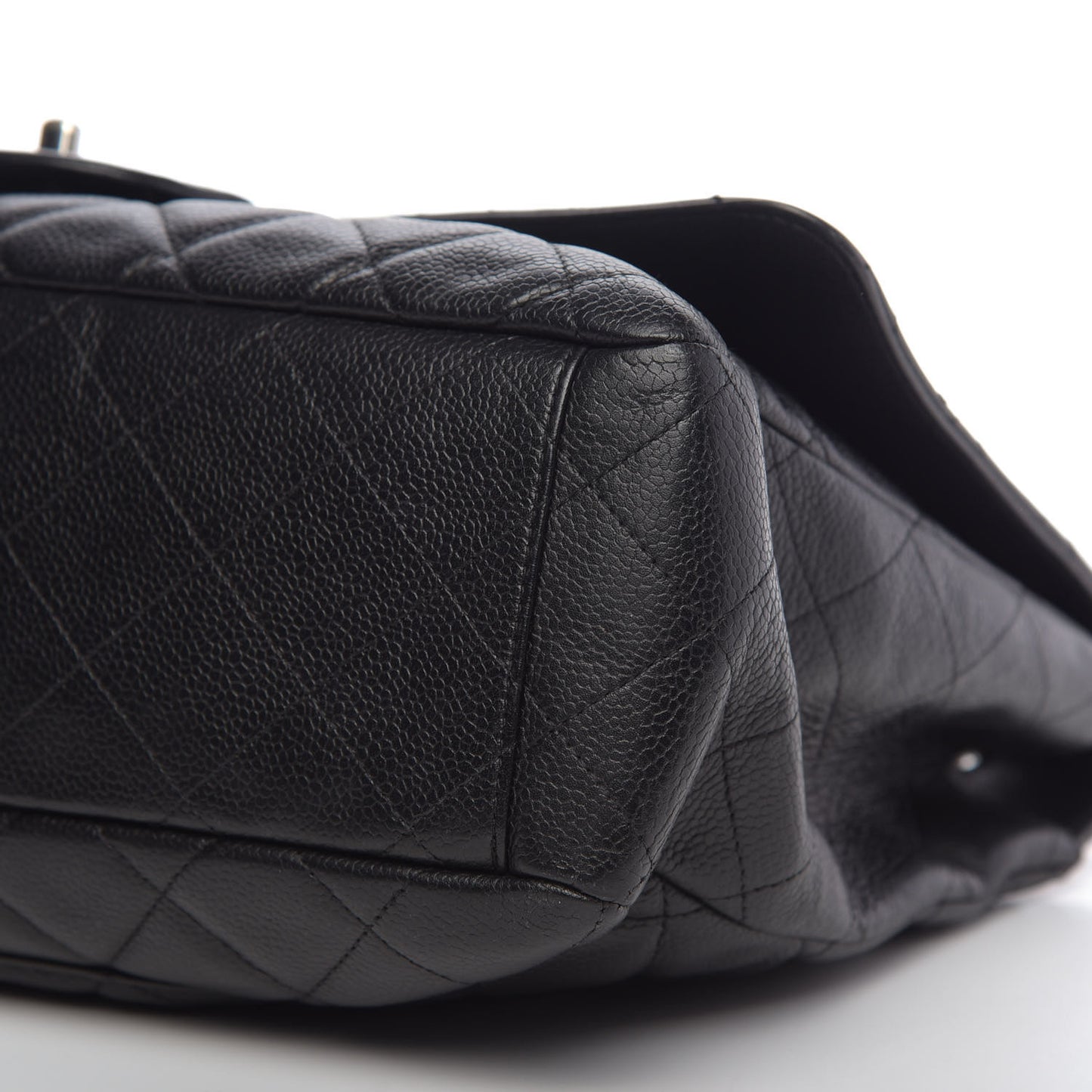 Caviar Quilted Maxi Single Flap Black