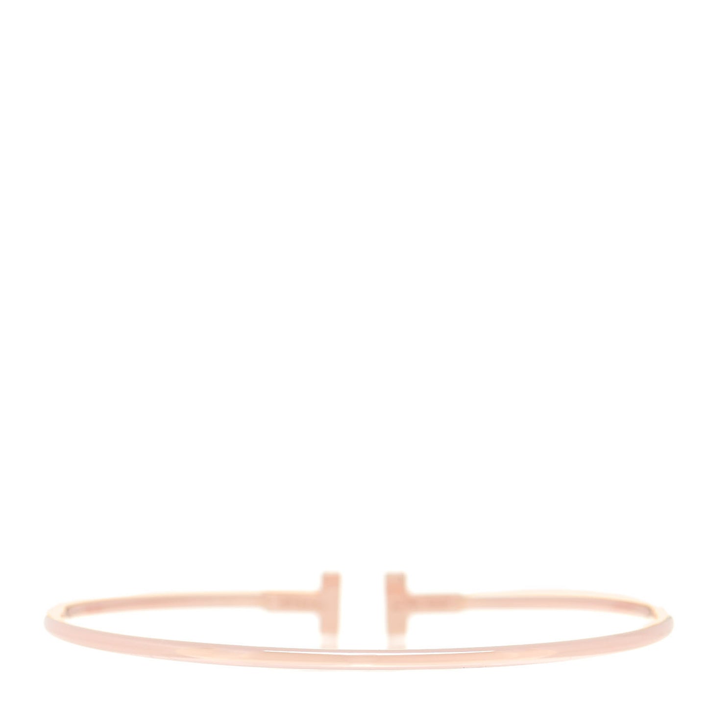 18K Rose Gold Narrow T Wire Bracelet
