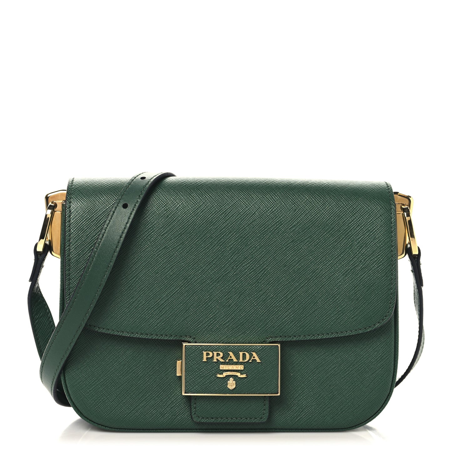 Saffiano Lux Embleme Flap Shoulder Bag Mango