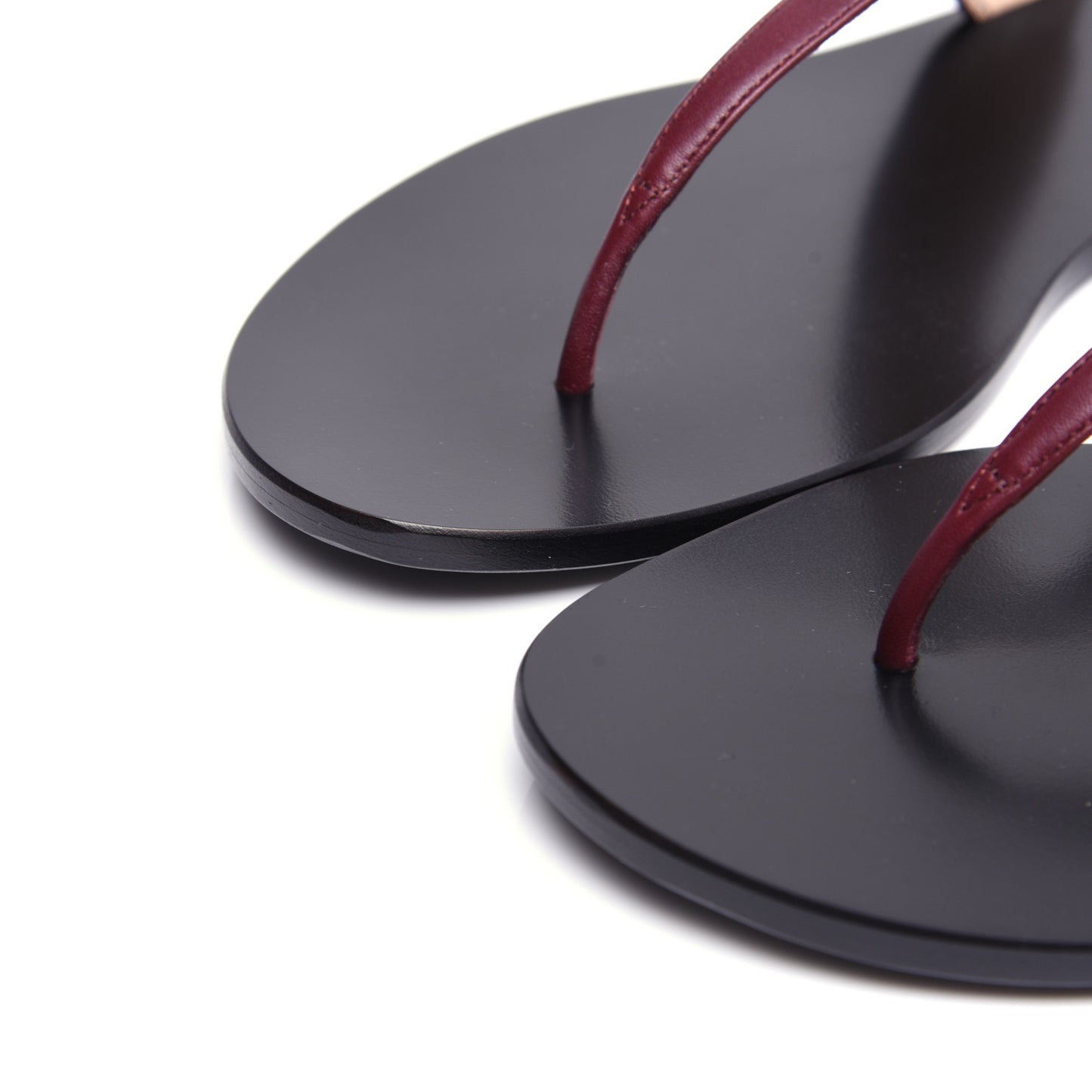 Calfskin GG Marmont Thong Sandals 39 Vintage Bordeaux