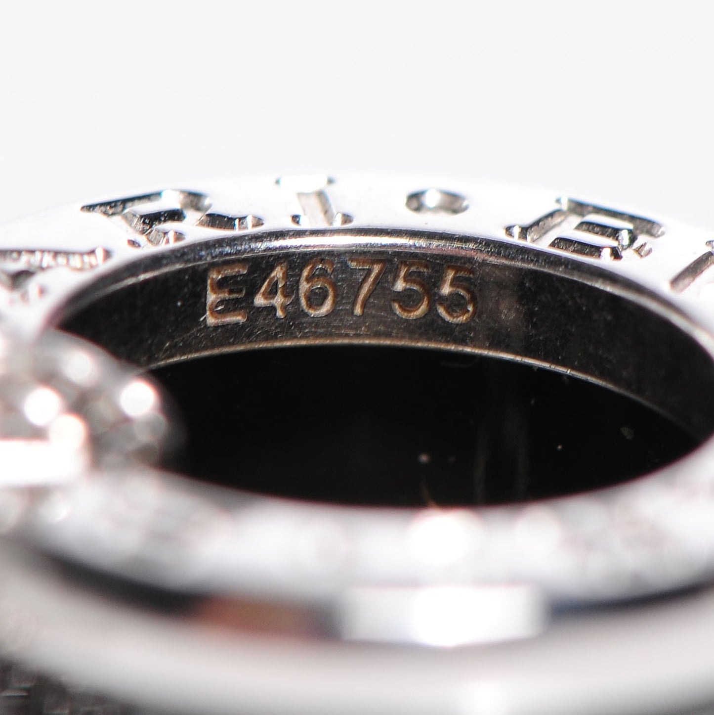 18K White Gold Black Ceramic B.zero1 Pendant Necklace