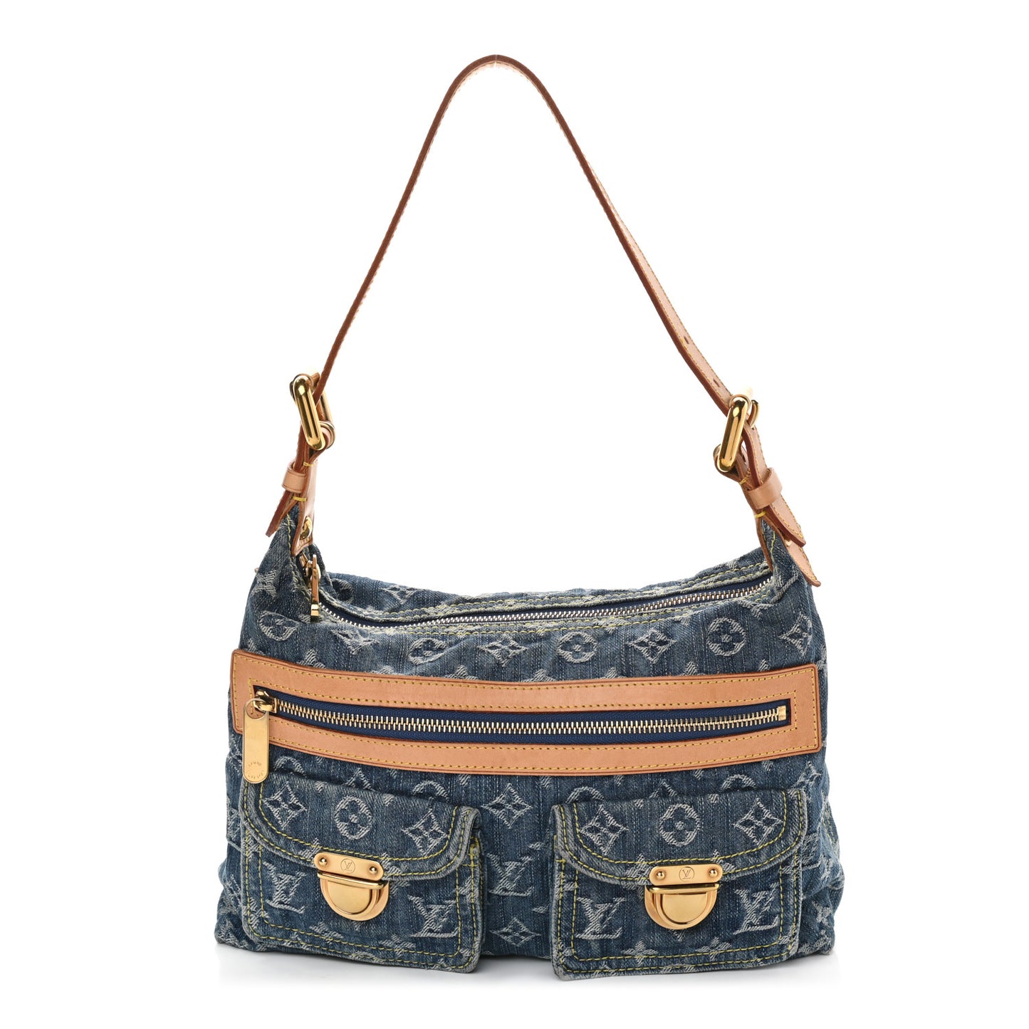 Monogram Denim Baggy PM Blue