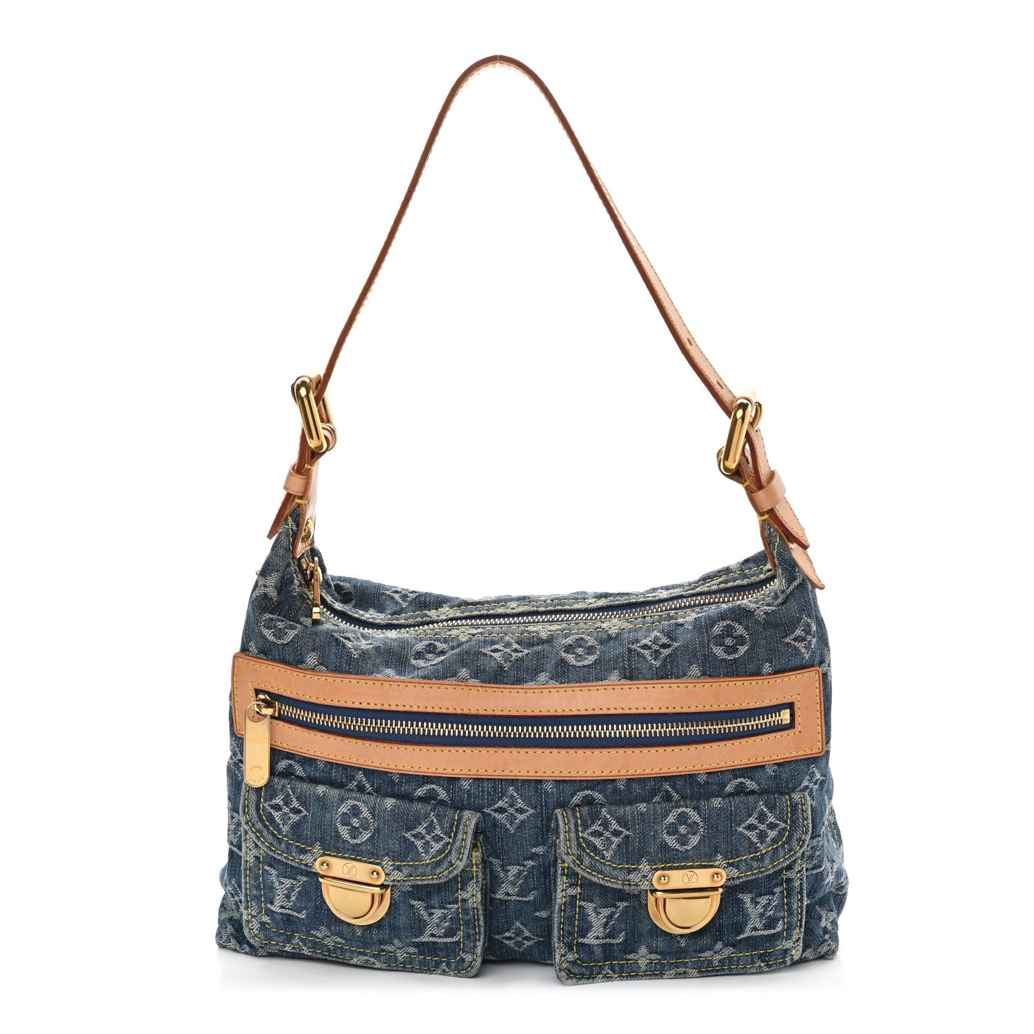 Louis Vuitton Monogram Denim Baggy PM Blue 1 of 9