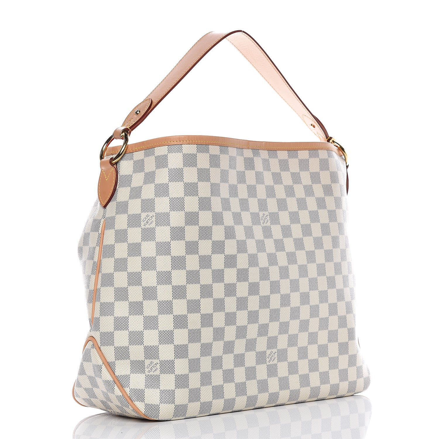 Louis Vuitton Damier Azur Delightful MM Pink 3 of 9