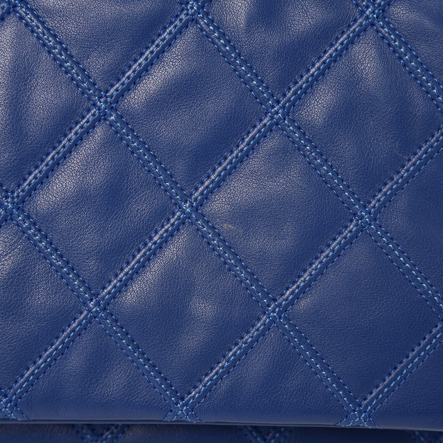 Calfskin Stitched CC Clutch Blue