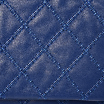 Chanel Calfskin Stitched CC Clutch Blue 8 of 8