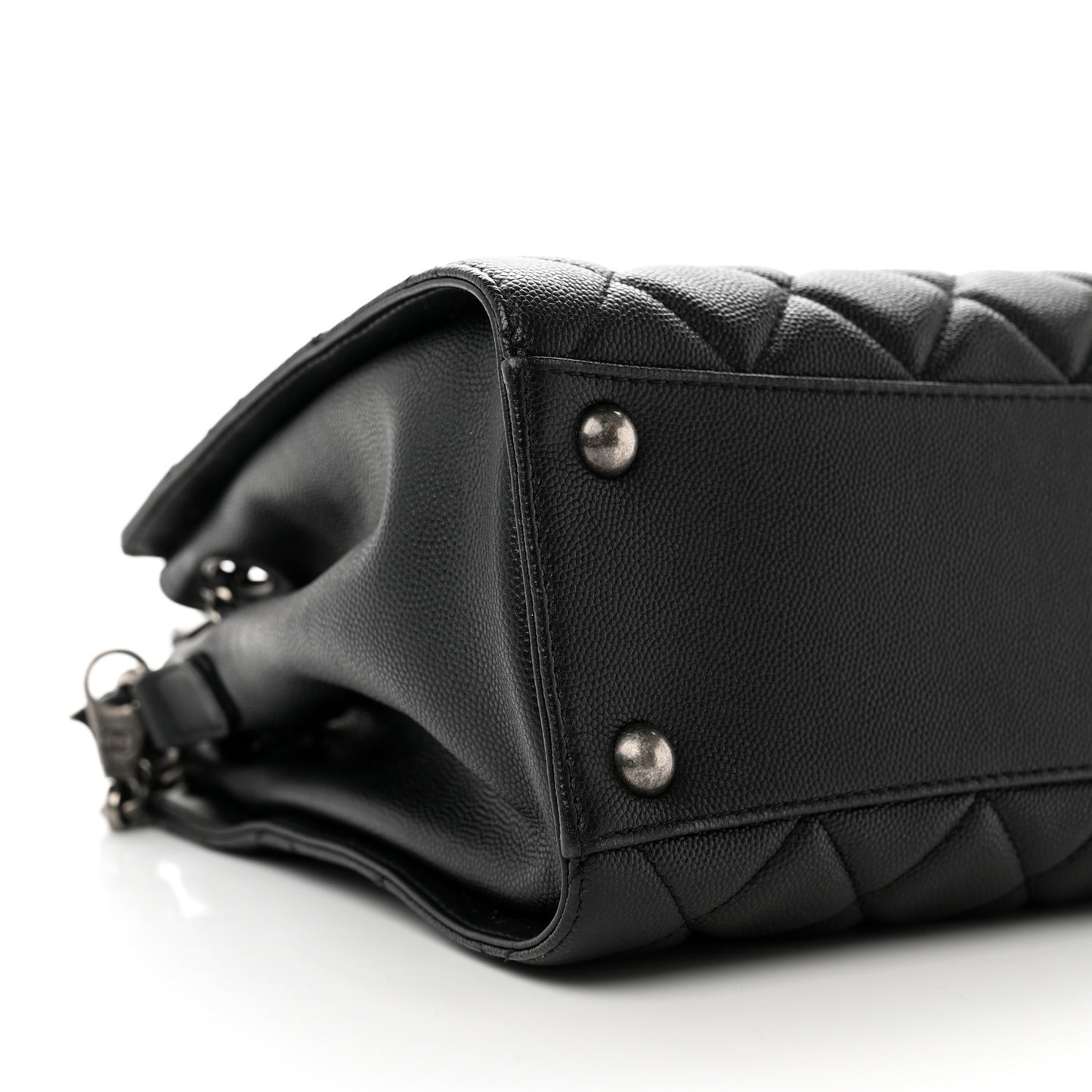 Caviar Quilted Small CC Bucket Bag Black