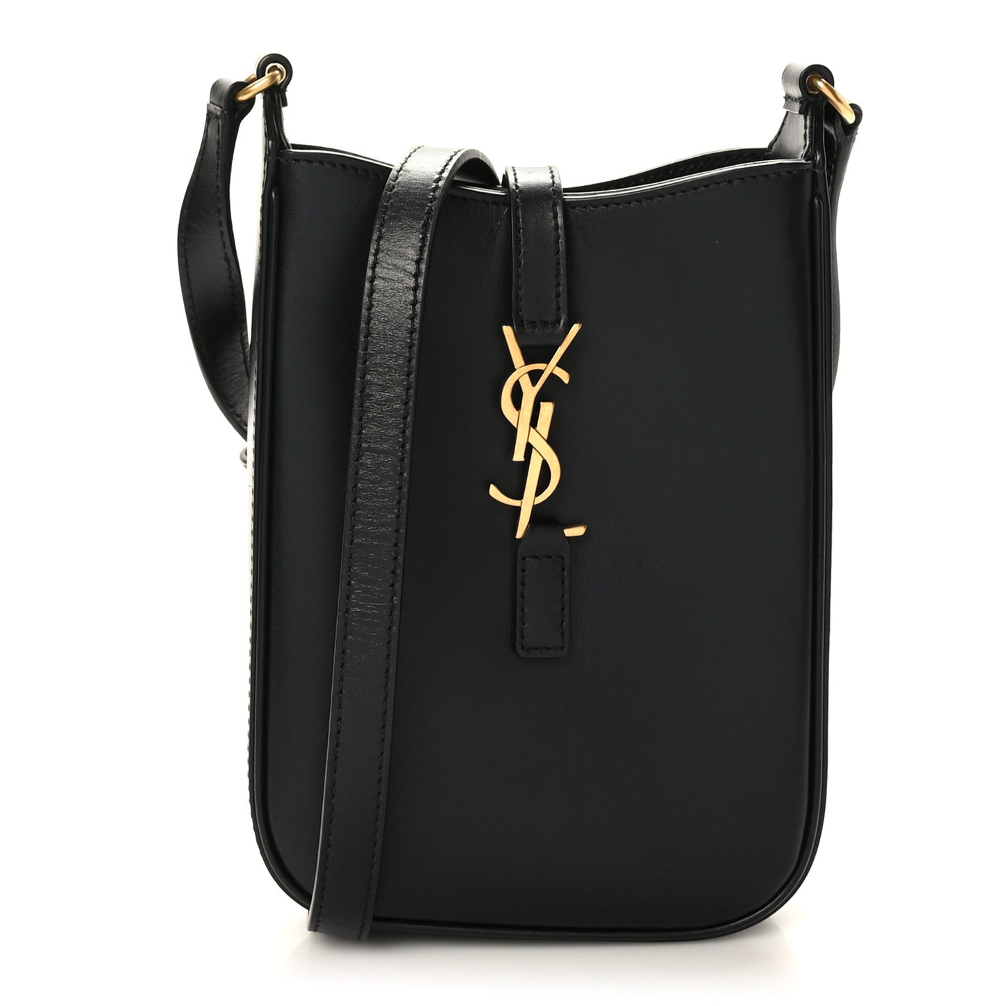 Smooth Calfskin Mini Le 5 A 7 Vertical Hobo Black