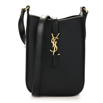 Saint Laurent Smooth Calfskin Mini Le 5 A 7 Vertical Hobo Black 1 of 9