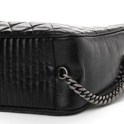 Chanel Glazed Calfskin Small Coco Boy Camera Case Black 10 of 10