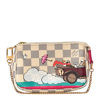 Louis Vuitton Damier Azur 2015 Christmas Animation Mini Pochette Accessories 1 of 11