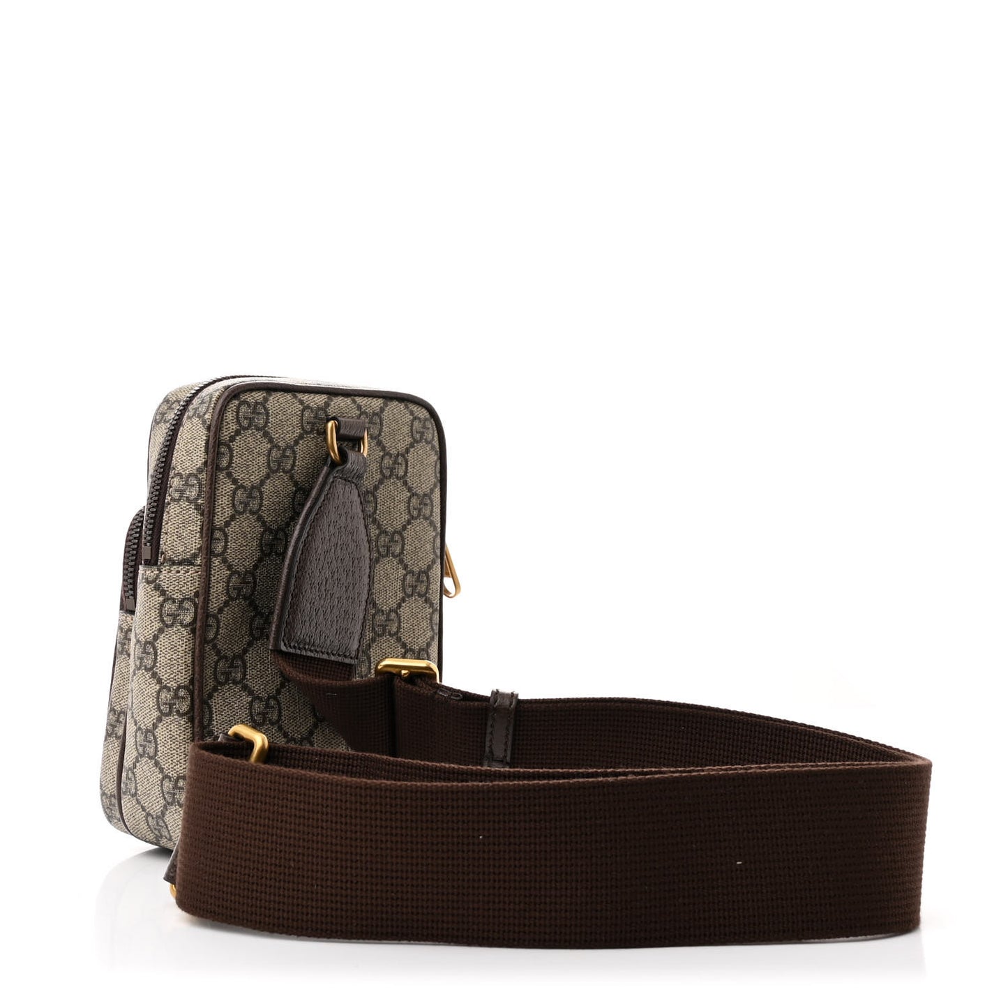 GG Supreme Monogram Web Mini Ophidia Messenger Brown