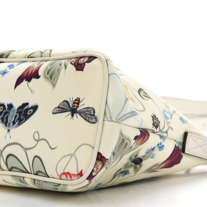 Gucci Canvas Flora Knight Small Zippered Tote White 9 of 9