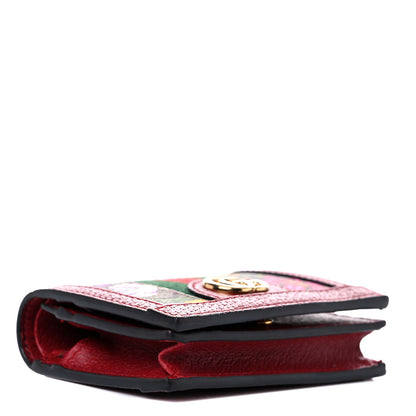 Gucci GG Supreme Monogram Flora Web Ophidia Card Case Red 4 of 8