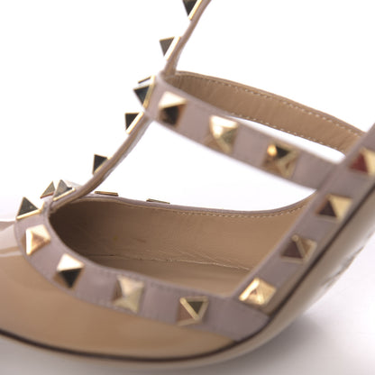 Valentino Garavani Patent Rockstud Ankle Strap 100mm Pumps 36 Poudre 7 of 12