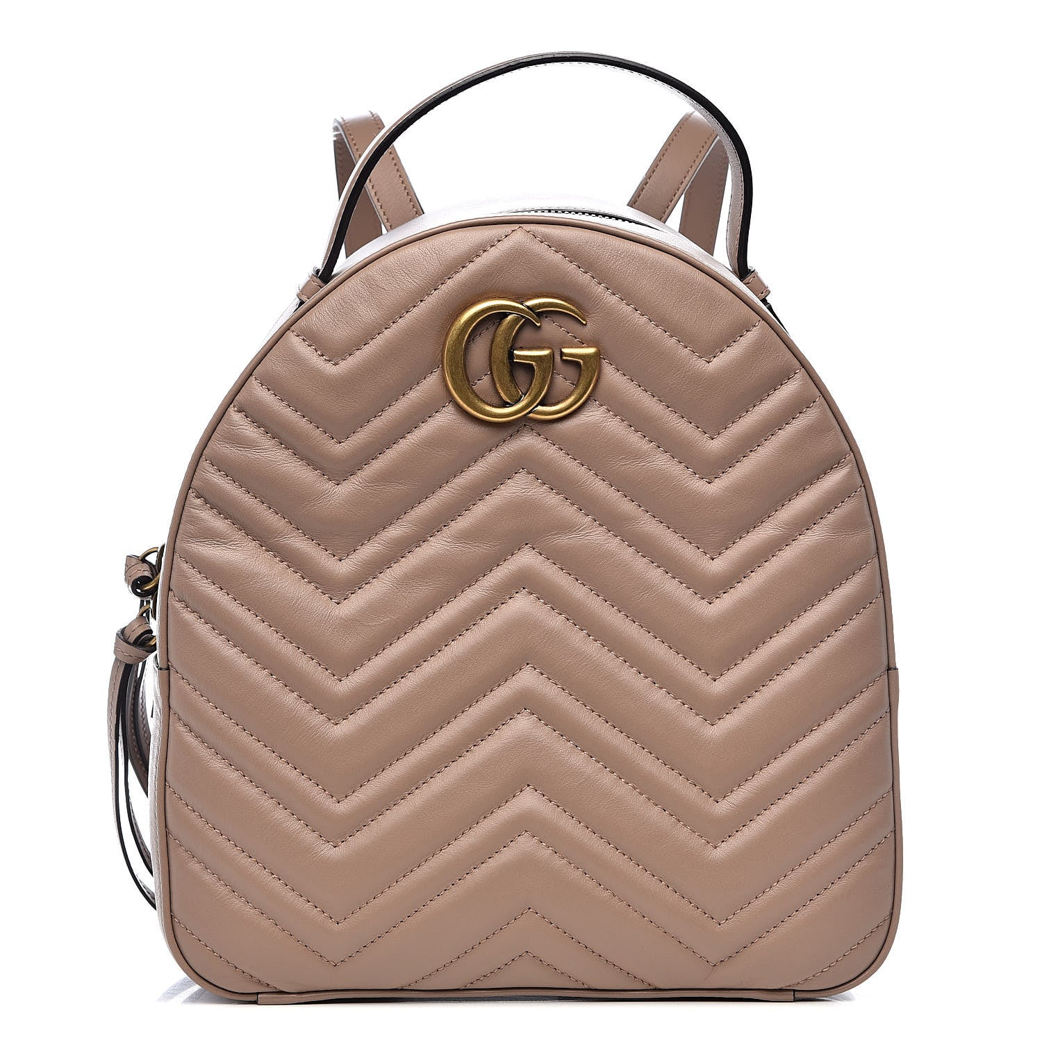 Gucci Calfskin Matelasse GG Marmont Dome Backpack Porcelain Rose 1 of 11