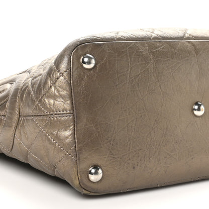 Chanel Metallic Aged Calfskin Quilted Large Cotton Club Tote Bronze 9 of 10