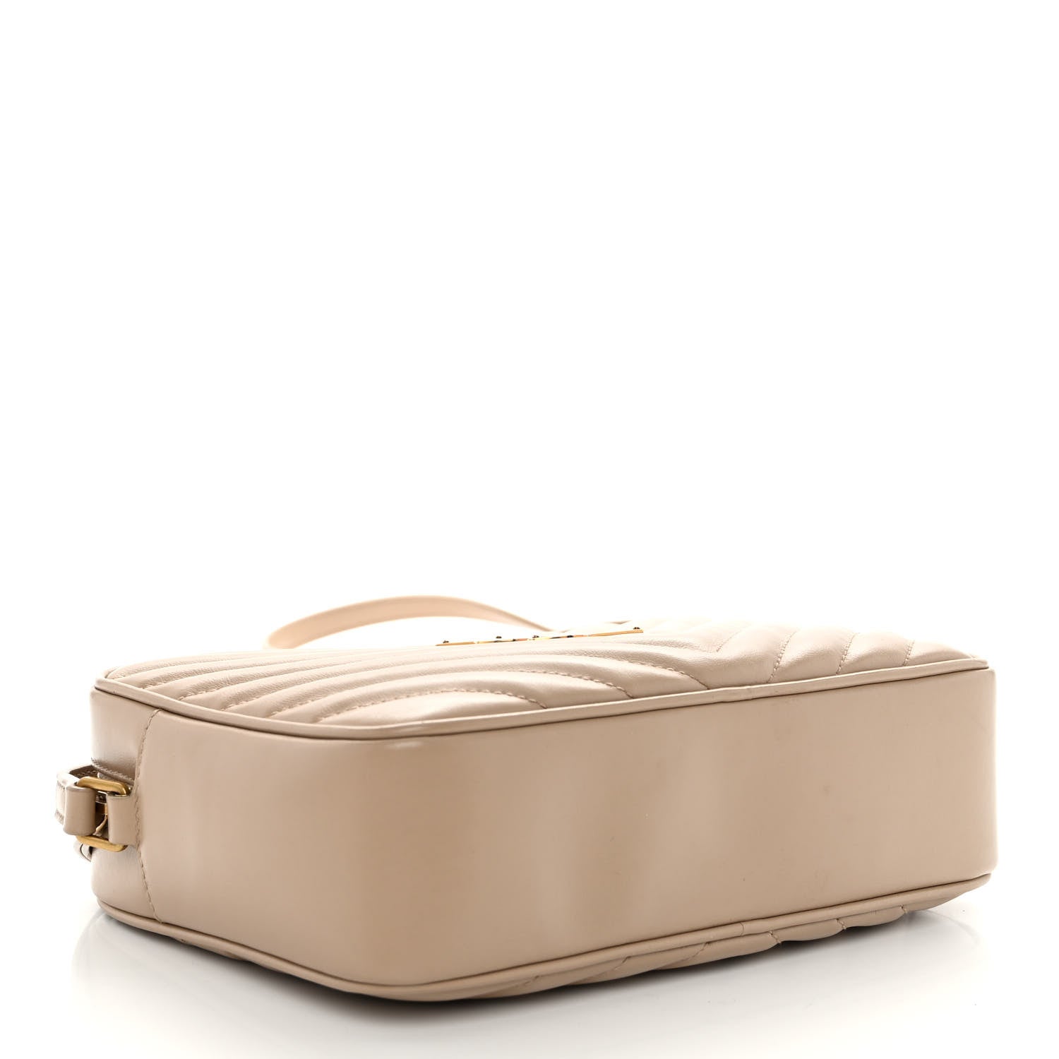 Saint Laurent Calfskin Matelasse Monogram Lou Camera Bag Dark Latte 4 of 13