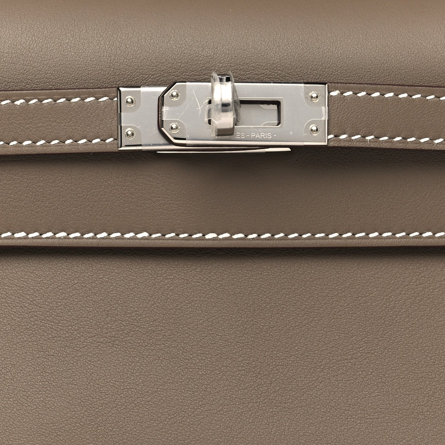 Hermes Swift Kelly Pochette Clutch Etoupe 8 of 9