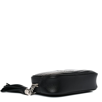 Saint Laurent Grain De Poudre Matelasse Monogram Mini Lou Camera Bag Black 3 of 11