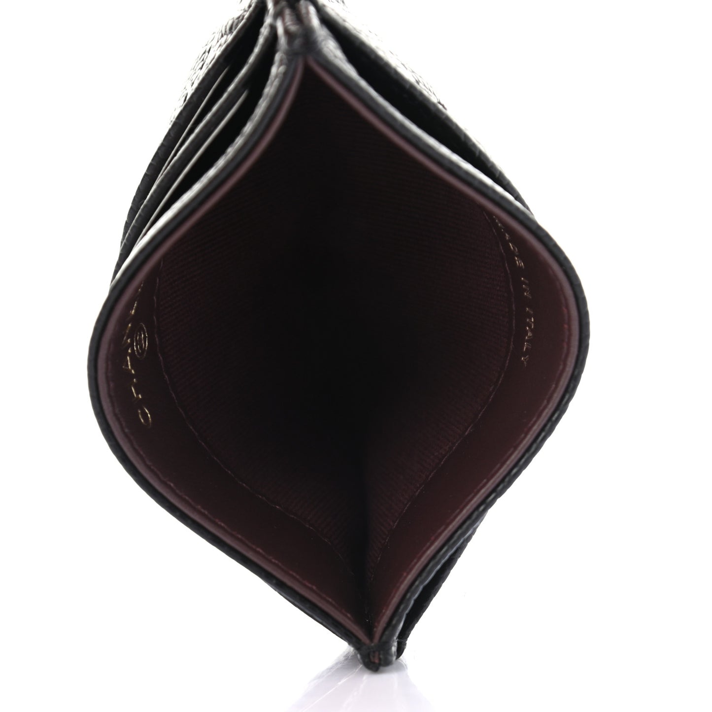 Caviar Quilted Card Holder Black