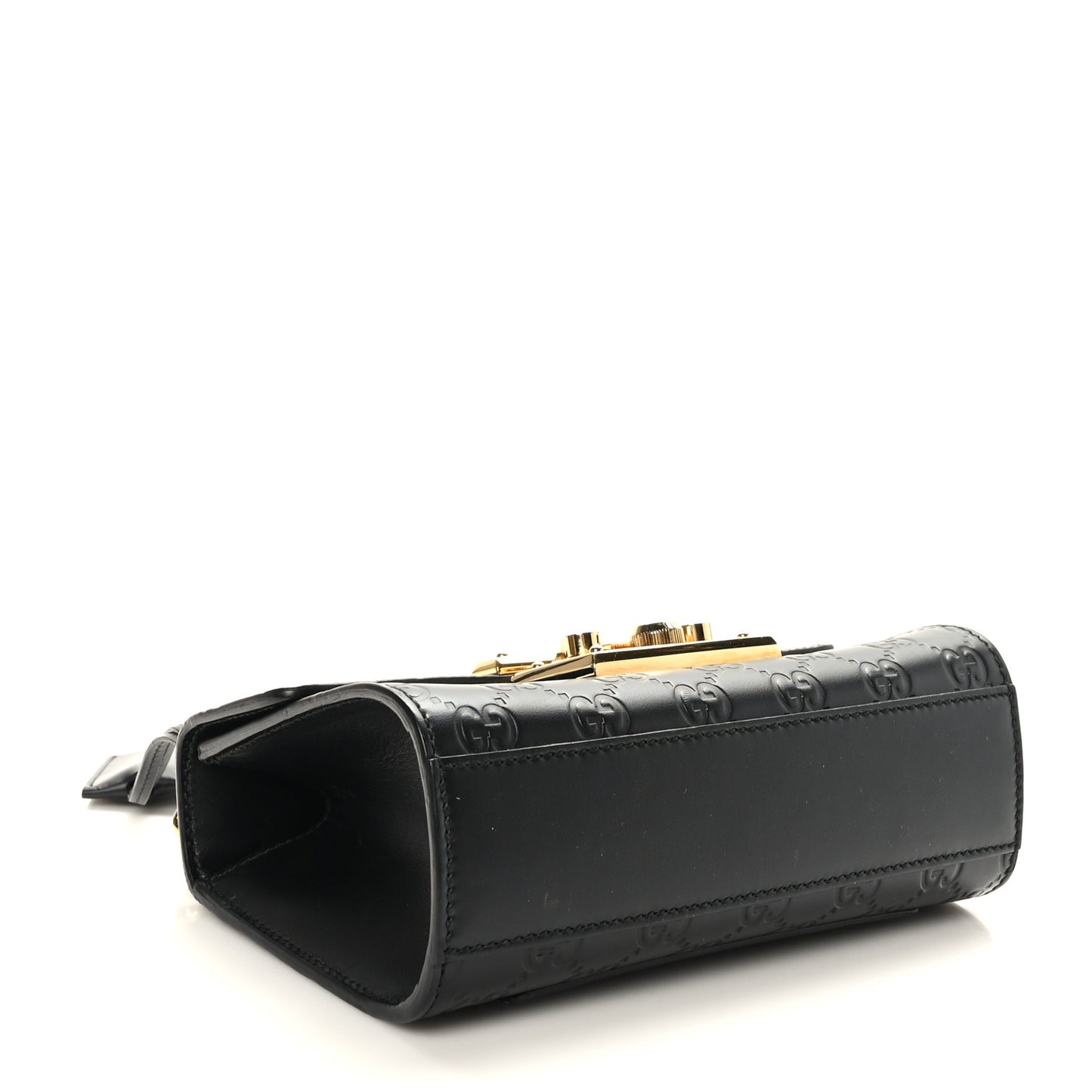 Guccissima Small Padlock Shoulder Bag Black