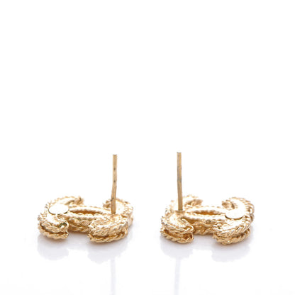 Chanel Metal CC Rope Earrings Gold 3 of 5