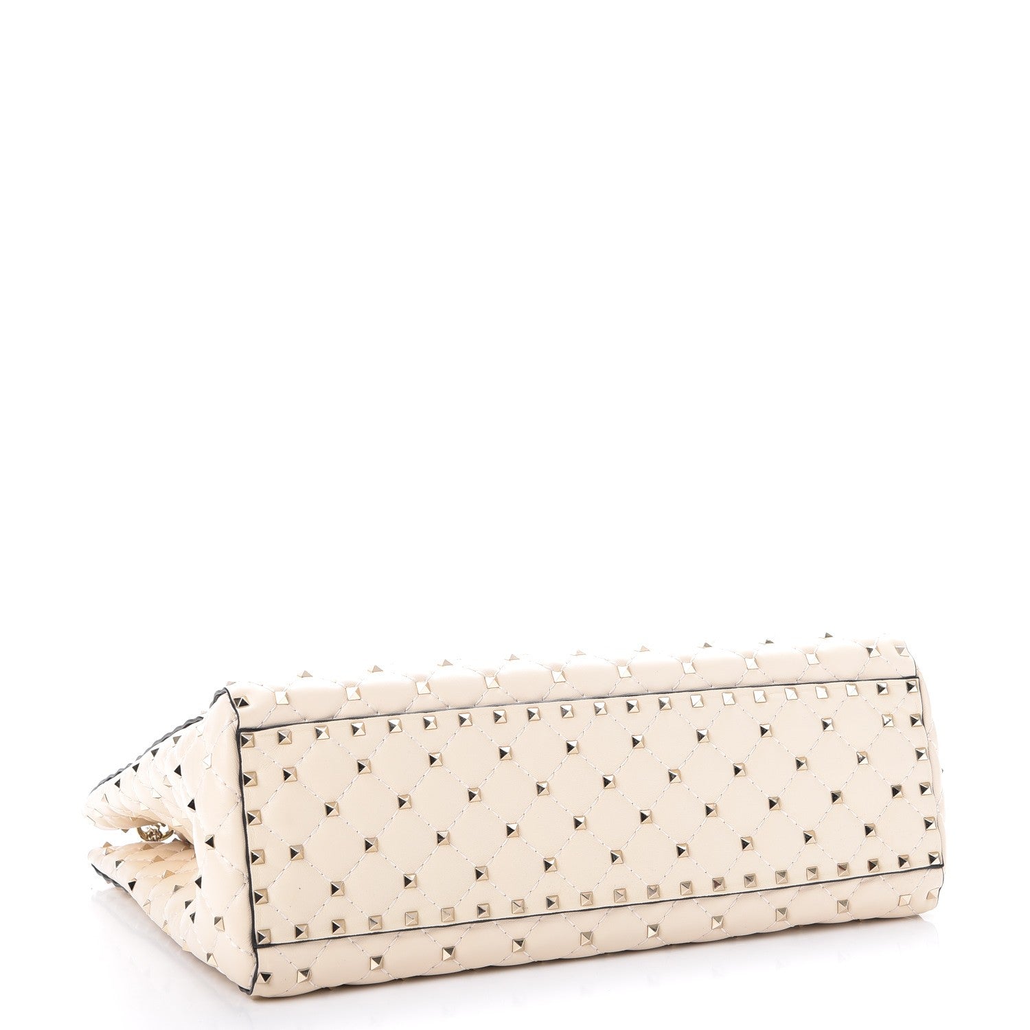 Valentino Garavani Nappa Rockstud Spike Shoulder Tote Light Ivory 4 of 8