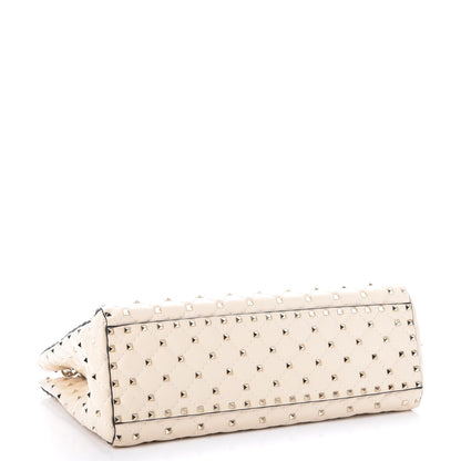 Valentino Garavani Nappa Rockstud Spike Shoulder Tote Light Ivory 4 of 8